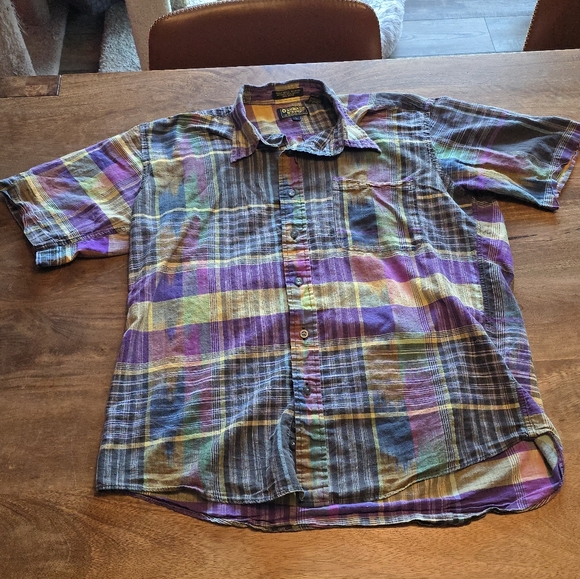 OshKosh B’gosh Indian Madras Plaid Shirt  100% Cotton 90's - Picture 5 of 9